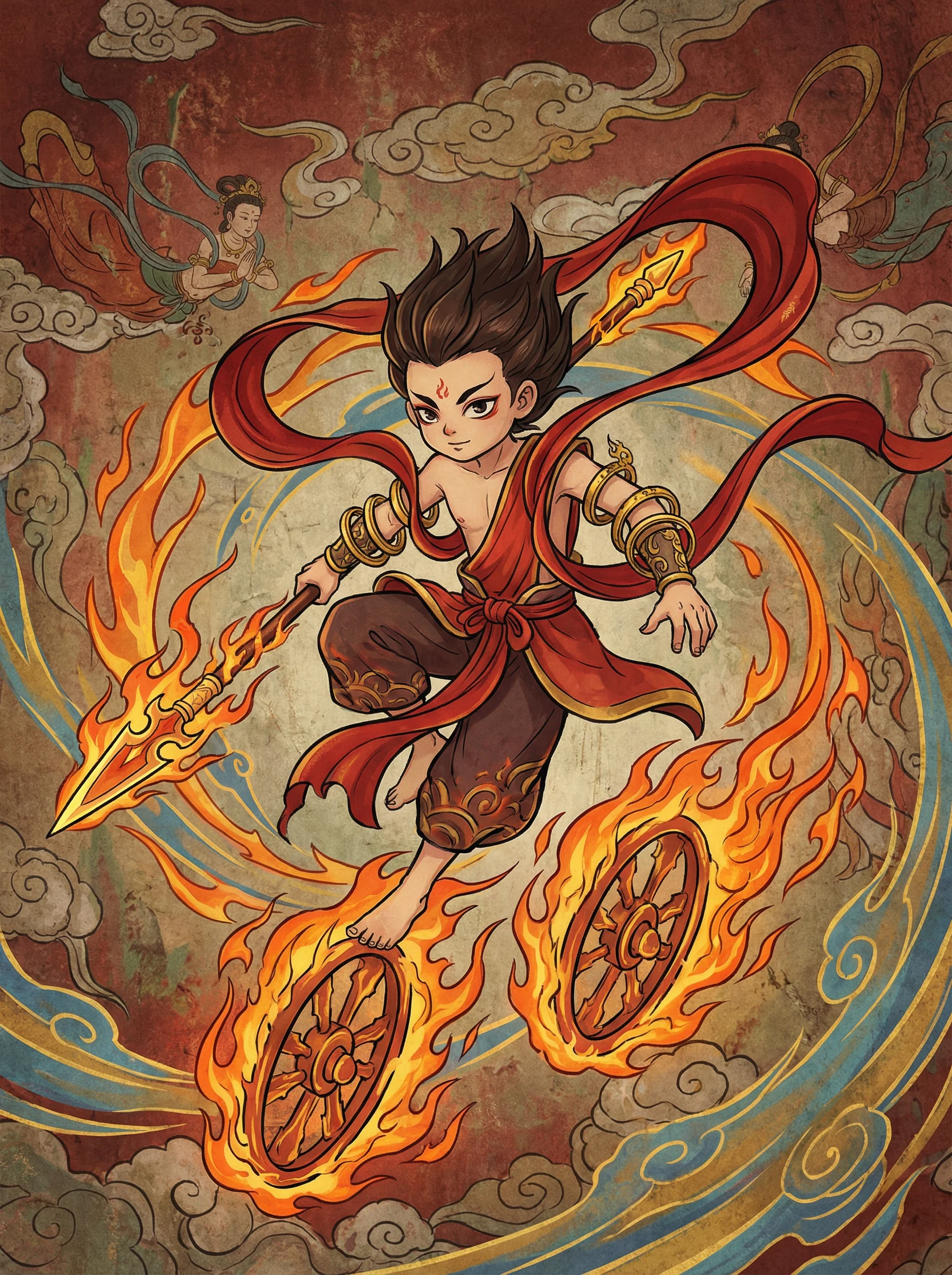 哪吒 - 变成黑皮辣妹和好友做了第二集 封神榜阐教动漫角色