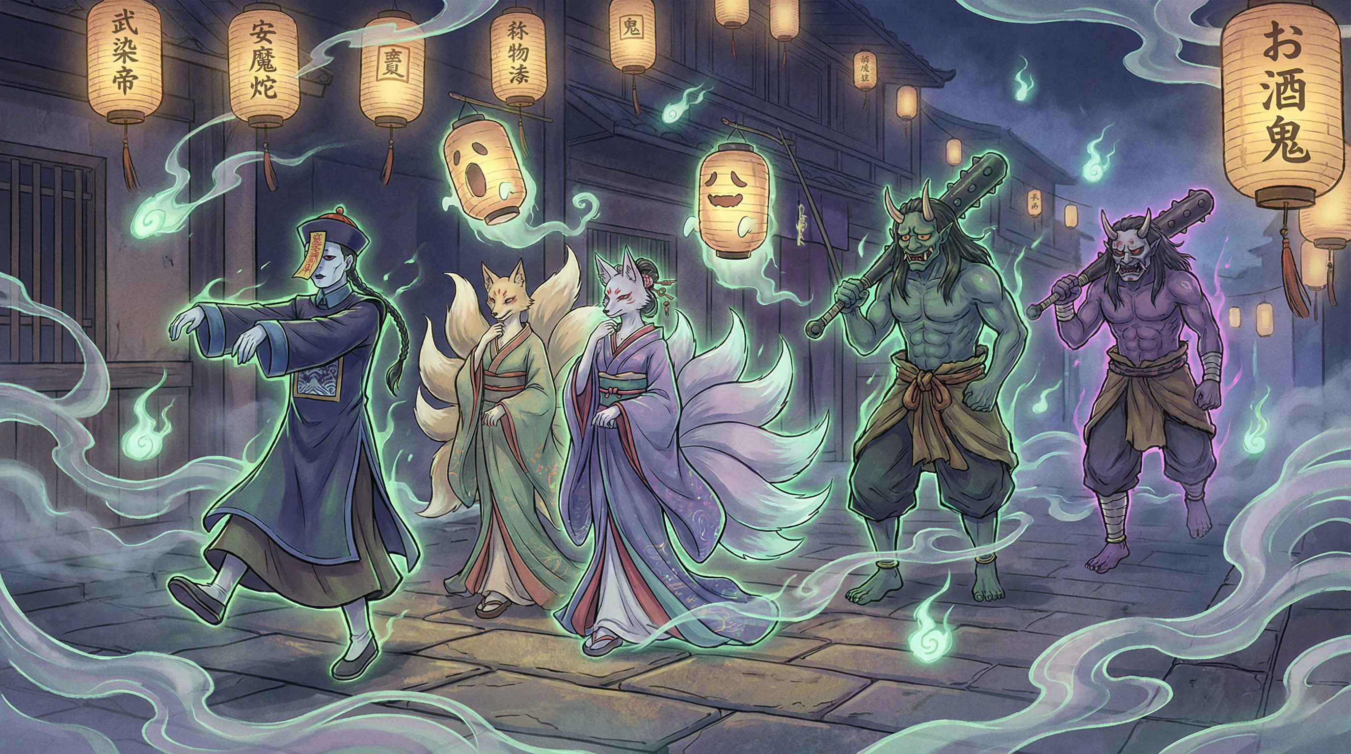 百鬼夜行 - 变成黑皮辣妹和好友做了第二集 中日鬼怪动漫